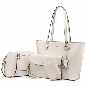 3 Set Women Shoulder Bags Tote Satchel Hobo White